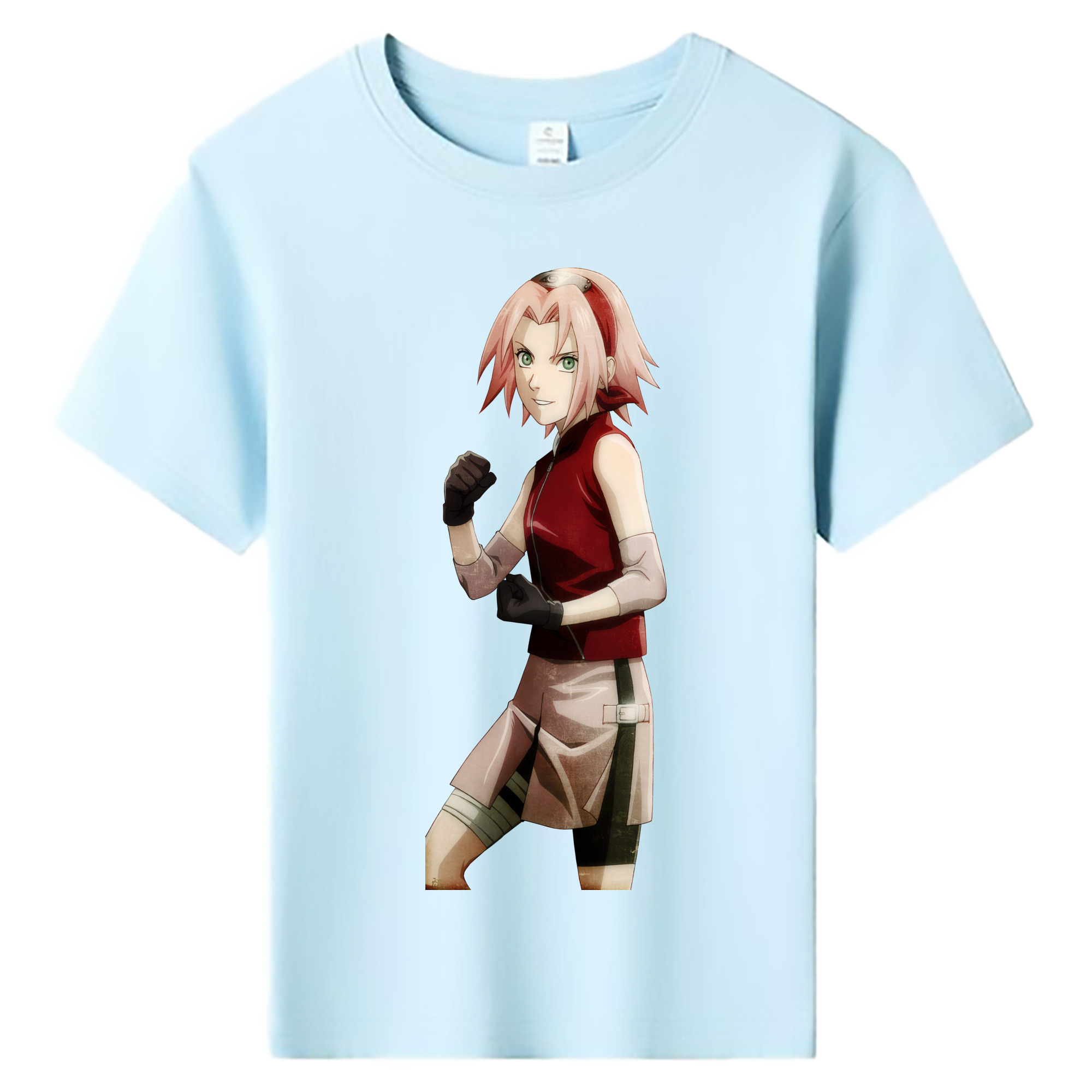 （画像用） NARUTO -ナルト- 春野サクラ Haruno Sakura 綿100％キッズTシャツ（フロントプリント）
